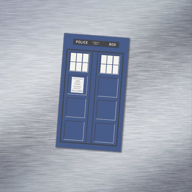 United Kingdom - Blue Police Public Call Box 1 Magnetic Business Card (In Situ)