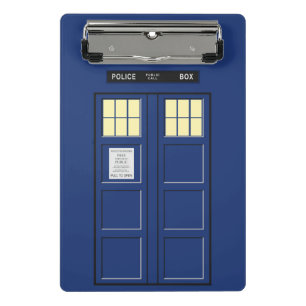 United Kingdom - Blue Police Public Call Box 1 Mini Clipboard