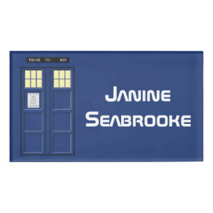 United Kingdom - Blue Police Public Call Box 1 Name Tag