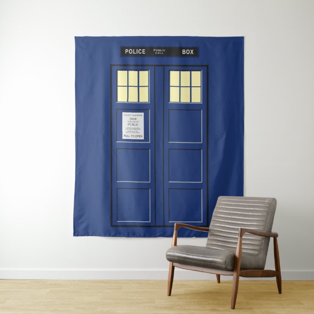 United Kingdom - Blue Police Public Call Box 1 Tapestry (In Situ)