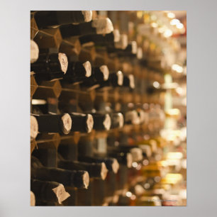 United Kingdom, Bristol, old wine bottles on Poster