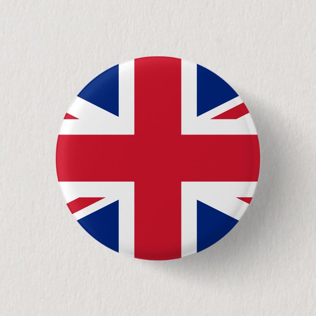 United Kingdom (British) Flag 3 Cm Round Badge (Front)