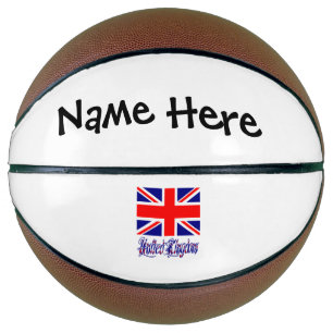 United Kingdom British Flag Black Personalisation Basketball