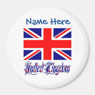 United Kingdom British Flag Blue Personalisation Magnet