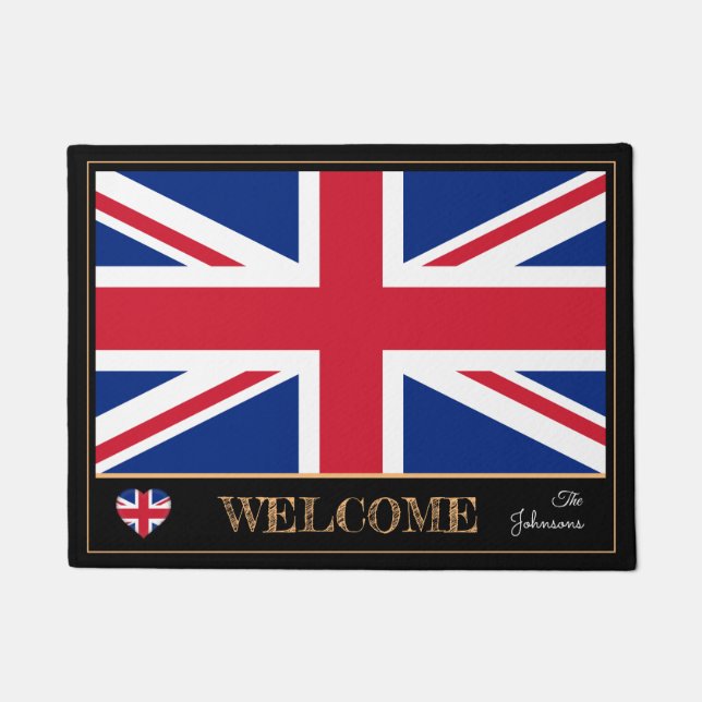United Kingdom & British Flag, England /sports Doormat (Front)