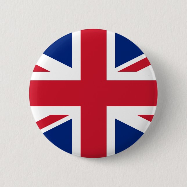 United Kingdom (British Flag) (Union Jack) (UK) GB 6 Cm Round Badge (Front)