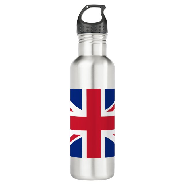 United Kingdom (British Flag) (Union Jack) (UK) GB 710 Ml Water Bottle (Front)