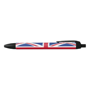 United Kingdom (British Flag) (Union Jack) (UK) GB Black Ink Pen