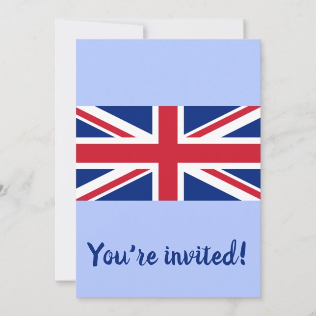United Kingdom (British Flag) (Union Jack) (UK) GB Invitation (Front)