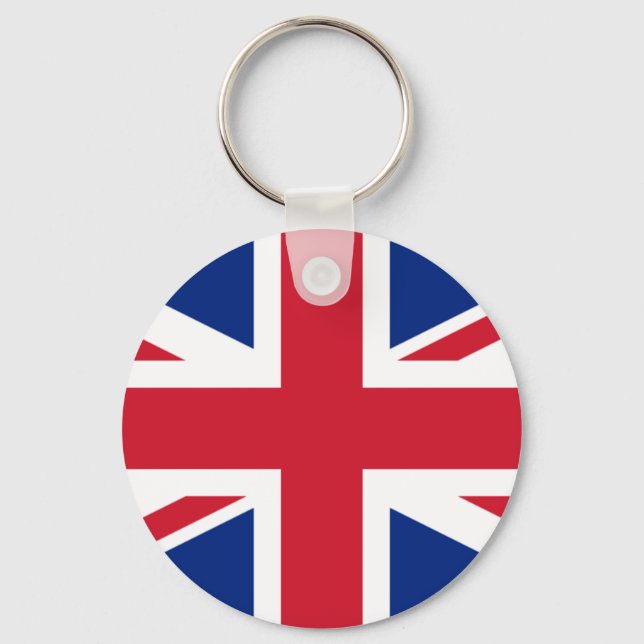 United Kingdom (British Flag) (Union Jack) (UK) GB Key Ring (Front)