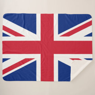 United Kingdom (British Flag) (Union Jack) (UK) GB Sherpa Blanket