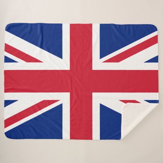 United Kingdom (British Flag) (Union Jack) (UK) GB Sherpa Blanket (Front (Horizontal))