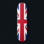 United Kingdom (British Flag) (Union Jack) (UK) GB Skateboard<br><div class="desc">This design features the national flag of the United Kingdom, which is also known as the Union Jack. The flag is also known as the Royal Union Flag in Canada. It dates back to the early 17th century, when James I had inherited the English and Irish thrones, which allowed him...</div>