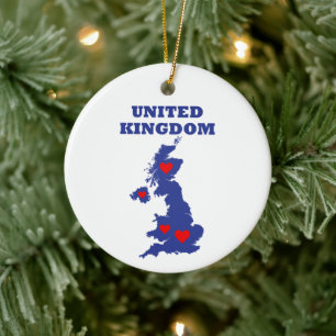 United Kingdom Ceramic Tree Decoration