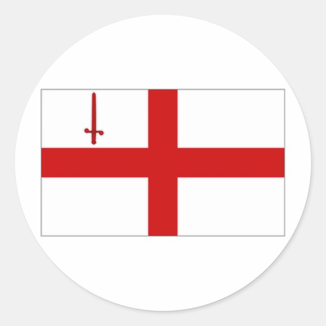 United Kingdom City of London Flag Classic Round Sticker (Front)