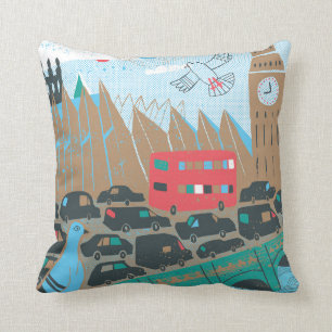 United Kingdom City Scene Cushion