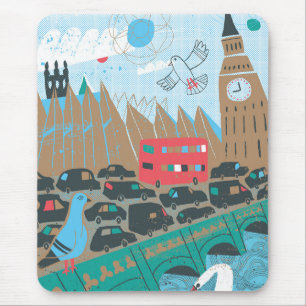 United Kingdom City Scene Mouse Mat