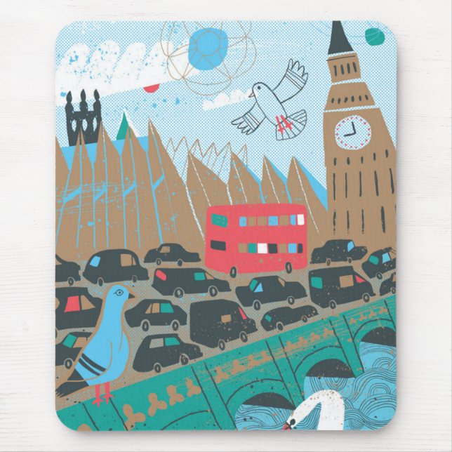 United Kingdom City Scene Mouse Mat (Front)