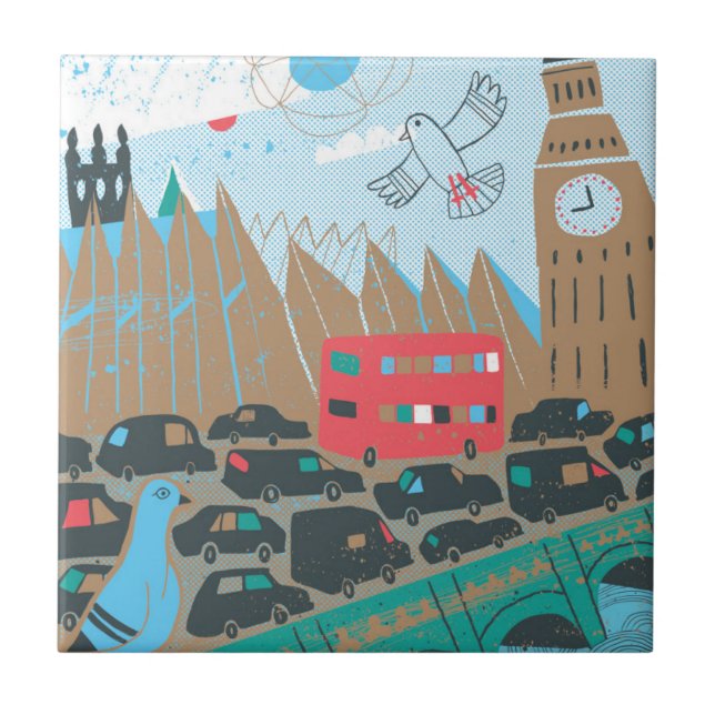 United Kingdom City Scene Tile (Front)