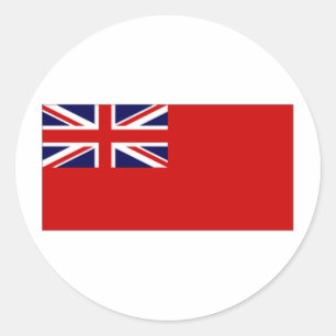 United Kingdom Civil Ensign Red Duster Flag Classic Round Sticker