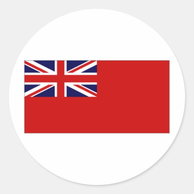 United Kingdom Civil Ensign Red Duster Flag Classic Round Sticker (Front)