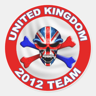 united kingdom classic round sticker