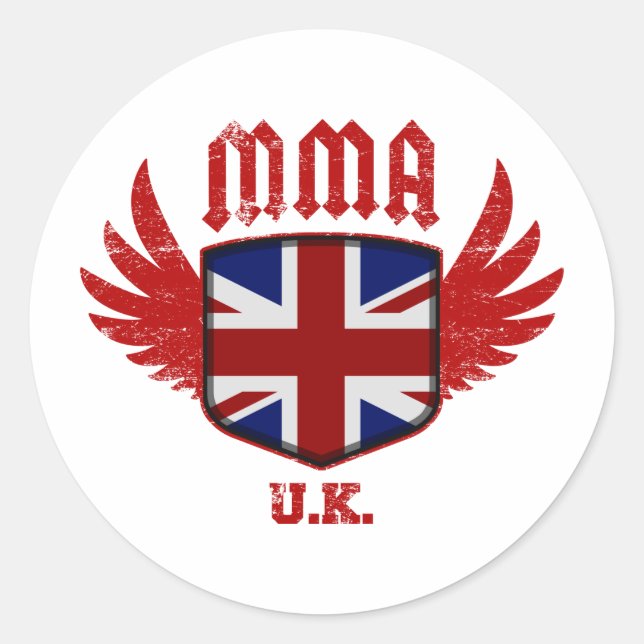 United Kingdom Classic Round Sticker (Front)