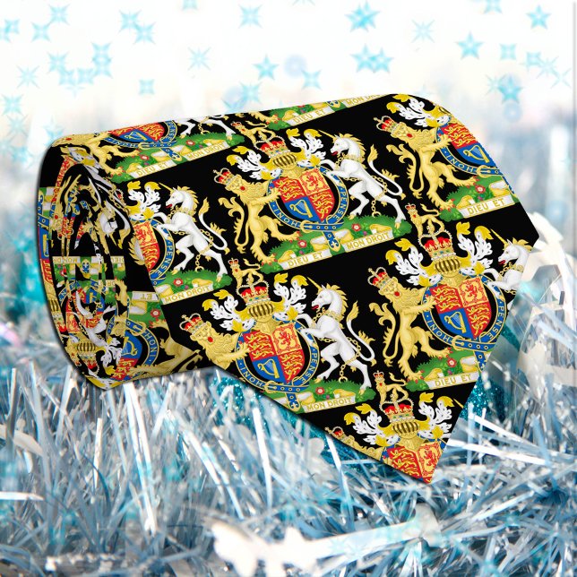 United Kingdom Coat of arms, British Flag, Black Tie (Creator Uploaded)