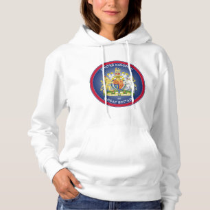 United Kingdom Coat of Arms Circle Shape Hoodie