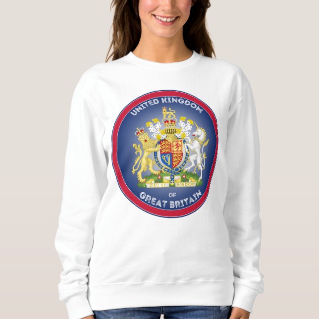United Kingdom Coat of Arms Circle Shape  Sweatshirt (Front)