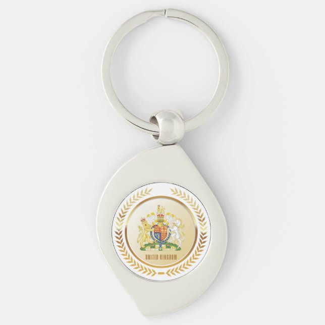 United Kingdom Coat Of Arms Key Ring (Front)