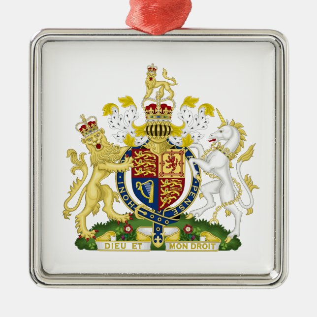 United Kingdom Coat of Arms Metal Tree Decoration (Front)