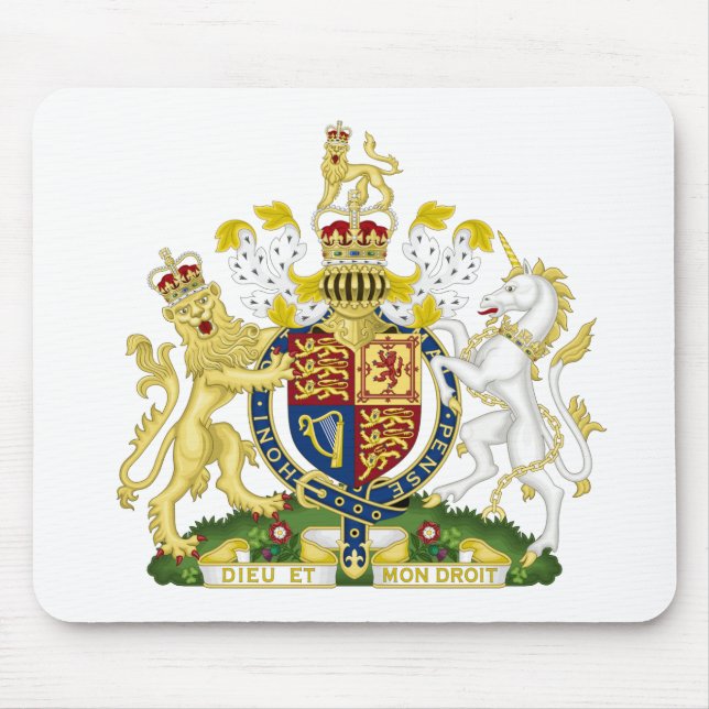 United Kingdom Coat of Arms Mouse Mat (Front)