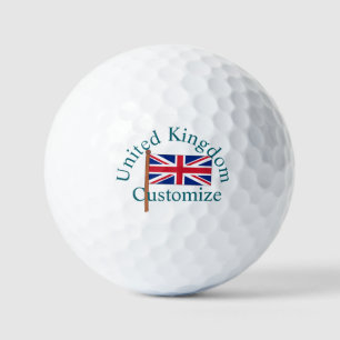 United Kingdom Country Flag Thunder_Cove Golf Balls