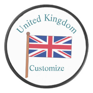 United Kingdom Country Flag Thunder_Cove Hockey Puck