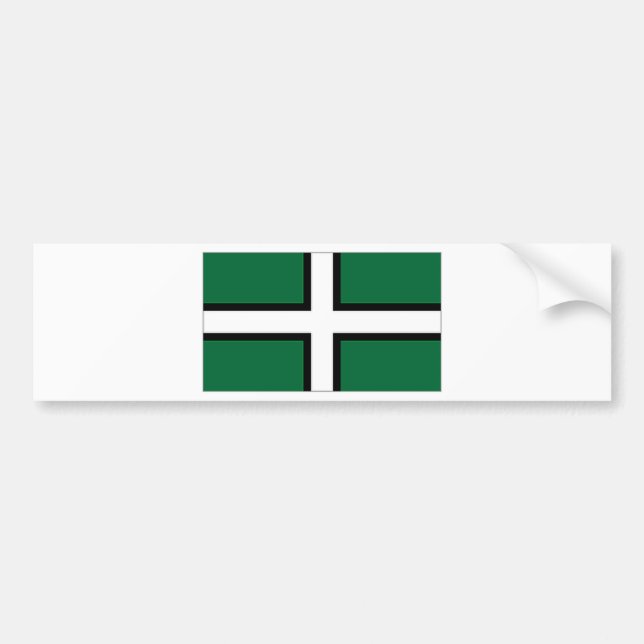 United Kingdom Devon Flag Bumper Sticker (Front)