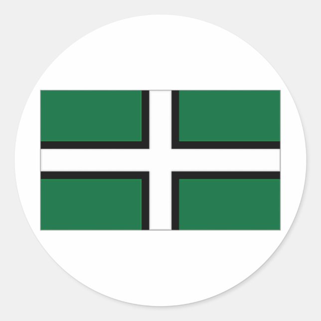 United Kingdom Devon Flag Classic Round Sticker (Front)