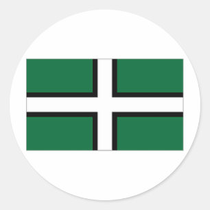 United Kingdom Devon Flag Classic Round Sticker