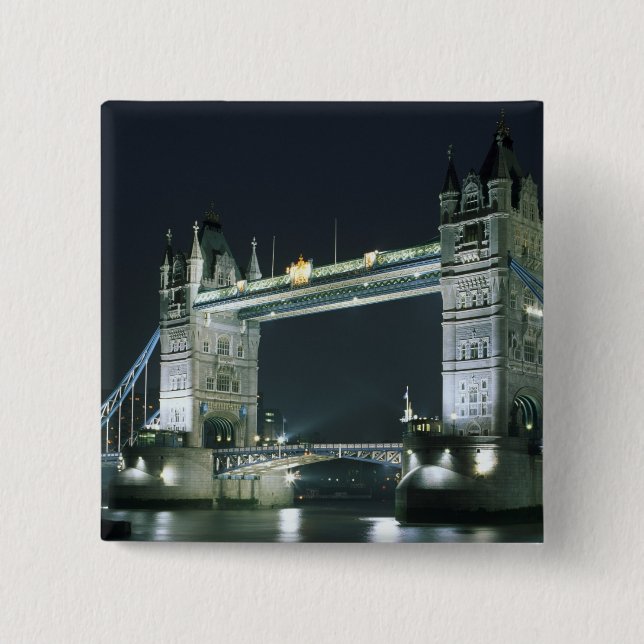 United Kingdom, England, London, Tower Bridge. 15 Cm Square Badge (Front)