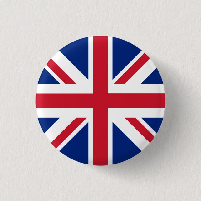 United Kingdom Flag 3 Cm Round Badge (Front)