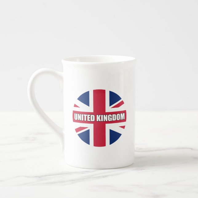 United Kingdom Flag Bone China Mug (Left)