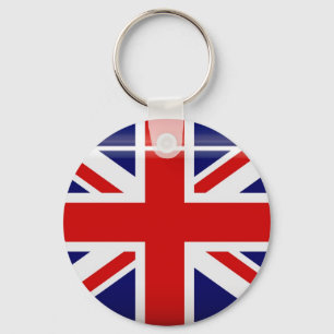 United Kingdom Flag Button Keychain