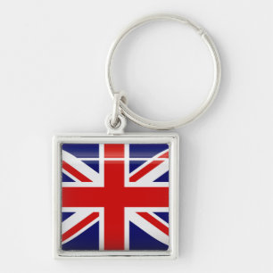 United Kingdom Flag Button Keychain