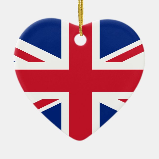United Kingdom flag Ceramic Tree Decoration (Front)