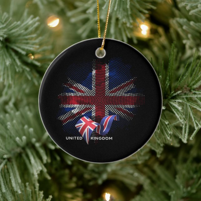 United Kingdom Flag Ceramic Tree Decoration (Tree)