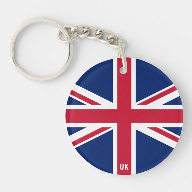 United Kingdom Flag Charming Patriotic Key Ring (Front)