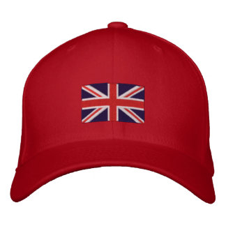 United Kingdom flag embroidered flexfit wool hat