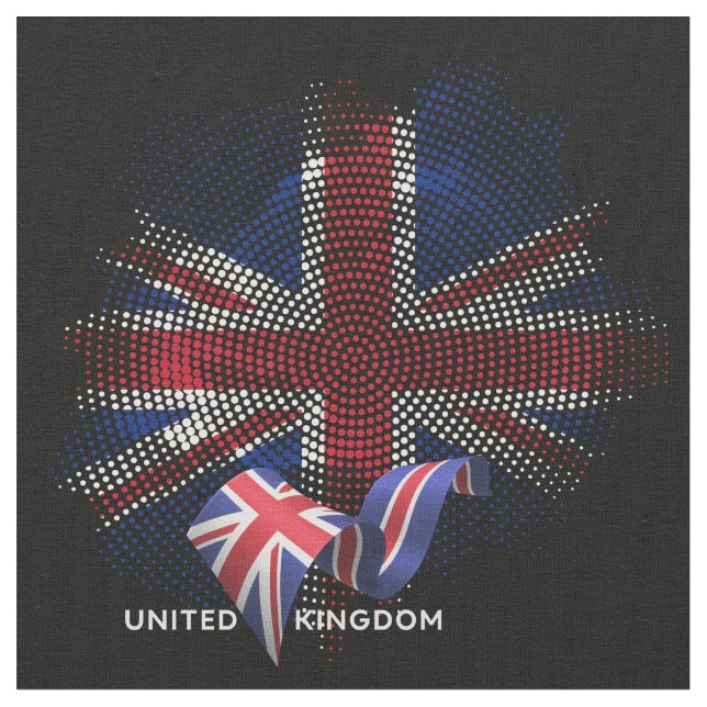 United Kingdom Flag Fabric (Close Up)