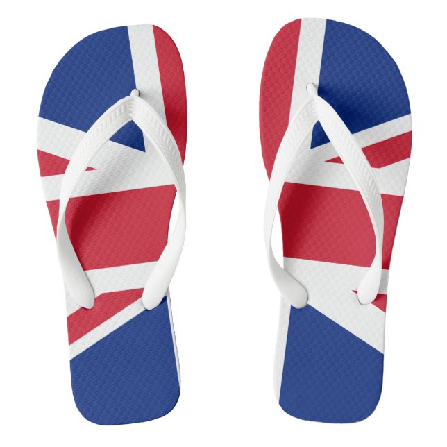 United Kingdom flag Flip Flops (Footbed)