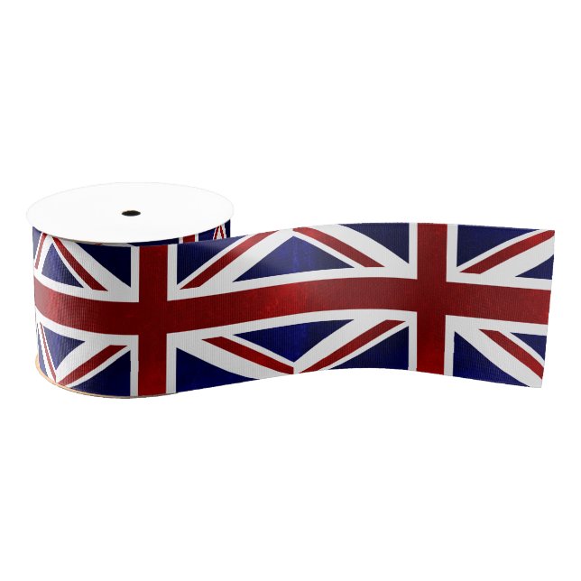 United Kingdom Flag Grosgrain Ribbon (Spool)